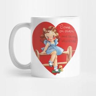 Retro Valentine's Day Heart Mug